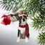 Design Toscano Boston Terrier festlicher Hund Weihnachtsbaumornament Weihnachtsdeko, Polyresin, vollfarbe, 8 cm