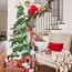 HMASYO 180 cm Pop-Up Lametta Weihnachtsbaum mit 100 Timer-Lichter und Fernbedienung, Zusammenklappbarer Künstlicher Schlanken Weihnachtsbaum für Zuhause Wohnung Büro Festdekoration, USB-Betrieb