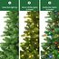 SHareconn 180cm Weihnachtsbaum künstlich mit Beleuchtung, Künstlicher Weihnachtsbaum mit 330 Warmweißen & Mehrfarbigen LED Lichtern, 8 Lichtmodi, 1018 PE & PVC Zweigspitzen, Faltbarem Metallständer