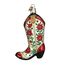 Old World Weihnachten Cowgirl Stiefel Glas geblasen Ornament