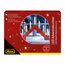 Idena 31604 - LED Adventsleuchter mit 7 LED Kerzenlichtern in Warmweiß, Schwibbogen aus rot lackiertem Holz, mit Ersatzlampe und Schalter, Deko für Innen, als Winter-, Advents- und Weihnachtsdeko