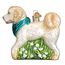 Old World Christmas Christbaumschmuck: Hunde-Kollektion, Glasornamente für Weihnachtsbaum Doodle Dog Weiß/Gold