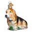 Old World Christmas Christbaumschmuck: Hunde-Kollektion, Glasornamente für Weihnachtsbaum Basset Hound 1.5 x 3 Glitzer Braun