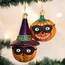 Old World Christmas Masked Jack O'Lantern Glasgeblasenes Ornament für Weihnachtsbaum, 2 Stück
