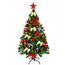 Weihnachtsbaum künstlich (WBD) 120 cm grün mit Weihnachtsdeko bunt und Led Lichterkette mit Batteriebox und Fernbedienung künstlicher Christbaum klein Tannenbaum