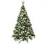 Weihnachtsbaum künstlich (WBD) 240 cm grün mit Weihnachtsdeko Silber und Led Lichterkette mit Batteriebox und Fernbedienung künstlicher Christbaum klein Tannenbaum
