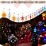 KonohaELF Ceramic Christmas Tree Replacement Lights/Bulbs, Ceramic Tree Medium Multicolor Twist Light Ornaments(117 Bulbs+5 Topper Star)