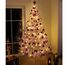 Weihnachtsbaum künstlich (WBD) 240 cm Weiss mit Weihnachtsdeko lila und Led Lichterkette mit Batteriebox und Fernbedienung künstlicher Christbaum klein Tannenbaum