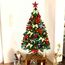 Weihnachtsbaum künstlich (WBD) 120 cm grün mit Weihnachtsdeko bunt und Led Lichterkette mit Batteriebox und Fernbedienung künstlicher Christbaum klein Tannenbaum