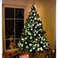 Weihnachtsbaum künstlich (WBD) 240 cm grün mit Weihnachtsdeko Silber und Led Lichterkette mit Batteriebox und Fernbedienung künstlicher Christbaum klein Tannenbaum
