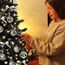 Weihnachtsbaum künstlich (WBD) 120 cm schwarz mit Weihnachtsdeko Silber und Led Lichterkette mit Batteriebox und Fernbedienung künstlicher Christbaum klein Tannenbaum