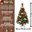 Weihnachtsbaum künstlich (WBD) 120 cm grün mit Weihnachtsdeko bunt und Led Lichterkette mit Batteriebox und Fernbedienung künstlicher Christbaum klein Tannenbaum