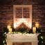 Idena 8582088 - LED Adventsleuchter mit 7 LED Kerzenlichtern in Warmweiß, Schwibbogen aus naturfarbenem Holz, mit Ersatzlampe und Schalter, Deko für Innen, als Winter-, Advents- und Weihnachtsdeko
