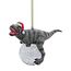 Weihnachtsbaum Ornament - Blitzer die T Rex mit Sankt-Hut-Feiertags-Verzierung: Set von drei - Dinosaurier-Figuren