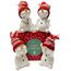 khevga Weihnachtsdeko Deko-Figuren Schneemann im 4er Maße ca. 6x6x11 cm (Rot)