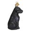 Old World Christmas schwarzer Labrador, Hundekollektion, glasgeblasene Ornamente für den Weihnachtsbaum
