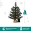 Gartenpirat Künstlicher Weihnachtsbaum 45 cm mit Drahtlichterkette 35 LED warmweiß Christbaum kiefernähnlich mit Frosteffekt beleuchtet batteriebetrieben