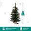 Gartenpirat Künstlicher Weihnachtsbaum 90 cm mit Drahtlichterkette 80 LED warmweiß Christbaum kiefernähnlich mit Frosteffekt beleuchtet batteriebetrieben
