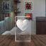 LOOXIS Personalisierte 3D Herz-Gravur im Glas – versch. Motive, Namen, Wunsch-Text – Geschenk-Idee zu Weihnachten, Valentinstag, Jahrestag – für Partner/in, Frauen, Männer – S inkl. LED Leuchtsockel