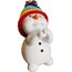 khevga Schneemann Figur Weihnachtsdeko Deko-Figuren Schneemann im 4er Maße ca. 6x6x11 cm