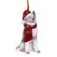 Design Toscano Siberischer Husky Festtagshund Weihnachtsbaumverzierung Festtagsdekoration, Polyresin, vollfarbe, 8 cm