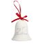 Pearhead Keramikglocke mit Aufschrift "My First Christmas", Baby's First Christmas Tree Decor, Baby Holiday Andenken, Weiß mit rotem Band