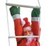 [en.casa] Weihnachtsmann auf Leiter 165cm 120cm Weihnachts Deko Weihnachten Figur Nikolaus