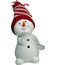 khevga Weihnachtsdeko Deko-Figuren Schneemann im 4er Maße ca. 6x6x11 cm (Rot)