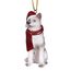 Design Toscano Siberischer Husky Festtagshund Weihnachtsbaumverzierung Festtagsdekoration, Polyresin, vollfarbe, 8 cm