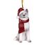 Design Toscano Siberischer Husky Festtagshund Weihnachtsbaumverzierung Festtagsdekoration, Polyresin, vollfarbe, 8 cm