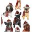 Design Toscano Hund Feiertagsverzierung Weihnachtsbaumverzierung Festtagsdeko, Polyresin, vollfarbe, 8 cm, 25er Set
