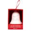Pearhead Keramikglocke mit Aufschrift "My First Christmas", Baby's First Christmas Tree Decor, Baby Holiday Andenken, Weiß mit rotem Band