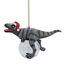Weihnachtsbaum Ornament - Blitzer die T Rex mit Sankt-Hut-Feiertags-Verzierung: Set von drei - Dinosaurier-Figuren