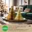 Premium Wiederverwendbare Weihnachtsdeko - Tischdeko Weihnachten/Deko Weihnachten - Papier Weihnachtsbaum Deko - Weihnachtsdeko Innen, Weihnachtsdeko Tisch (Stil 3 (braun))