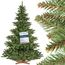 FAIRYTREES Weihnachtsbaum künstlich NORDMANNTANNE, grüner Stamm, Material PVC, inkl. Holzständer, 220cm