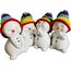 khevga Schneemann Figur Weihnachtsdeko Deko-Figuren Schneemann im 4er Maße ca. 6x6x11 cm