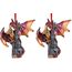 Christbaumschmuck - Sansibar die gotischen Drachen auf Schloss Feiertags-Verzierung - Drache-Statue (Packung mit 2)