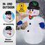 MONZANA® Aufblasbarer Schneemann XXL 240cm LED Beleuchtet Befestigungsmaterial IP44 Außen Witterungsbeständig Weihnachtsdeko Weihnachtsfigur Christmas