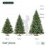 FAIRYTREES Weihnachtsbaum künstlich, Nordmanntanne Premium 180 cm, Naturgetreue Spritzguss Elemente, Künstlicher Weihnachtsbaum mit handgefertigtem Ständer aus Eschenholz