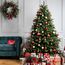 FAIRYTREES Weihnachtsbaum künstlich NORDMANNTANNE, grüner Stamm, Material PVC, inkl. Holzständer, 220cm