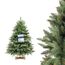 FAIRYTREES Weihnachtsbaum künstlich, Nordmanntanne Premium 120 cm, Naturgetreue Spritzguss Elemente, Künstlicher Weihnachtsbaum mit handgefertigtem Ständer aus Eschenholz