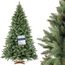 FAIRYTREES Weihnachtsbaum künstlich, Nordmanntanne Premium 220 cm, Naturgetreue Spritzguss Elemente, Künstlicher Weihnachtsbaum mit handgefertigtem Ständer aus Eschenholz