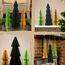 Premium Wiederverwendbare Weihnachtsdeko - Tischdeko Weihnachten/Deko Weihnachten - Papier Weihnachtsbaum Deko - Weihnachtsdeko Innen, Weihnachtsdeko Tisch (Stil 2 (grün, braun))