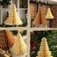 Premium Wiederverwendbare Weihnachtsdeko - Tischdeko Weihnachten/Deko Weihnachten - Papier Weihnachtsbaum Deko - Weihnachtsdeko Innen, Weihnachtsdeko Tisch (Stil 3 (braun))