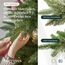 FAIRYTREES Weihnachtsbaum künstlich, Nordmanntanne Premium 120 cm, Naturgetreue Spritzguss Elemente, Künstlicher Weihnachtsbaum mit handgefertigtem Ständer aus Eschenholz