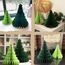Premium Wiederverwendbare Weihnachtsdeko - Tischdeko Weihnachten/Deko Weihnachten - Papier Weihnachtsbaum Deko - Weihnachtsdeko Innen, Weihnachtsdeko Tisch (Stil 3 (grün))