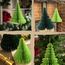 Premium Wiederverwendbare Weihnachtsdeko - Tischdeko Weihnachten/Deko Weihnachten - Papier Weihnachtsbaum Deko - Weihnachtsdeko Innen, Weihnachtsdeko Tisch (Stil 3 (grün))