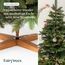 FAIRYTREES Weihnachtsbaum künstlich, Nordmanntanne Premium 120 cm, Naturgetreue Spritzguss Elemente, Künstlicher Weihnachtsbaum mit handgefertigtem Ständer aus Eschenholz