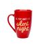 Pearhead Silent Night Ceramic Mug, Novelty Christmas Mug, Mom Coffee Mug Gift, Holiday Drinkware Decor, Rot Red