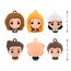 Hallmark Miniatur Freunde Weihnachtsschmuck 6er Set Mini Ornamente für Weihnachtsbaum